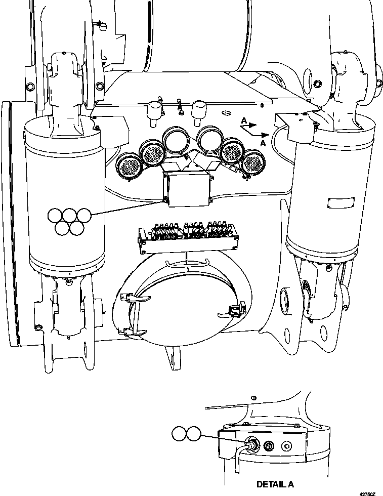 Komatsu parts book diagram for AFE57-GK 830E-1AC S/N A30840 - A30841  HIBBING TACONITE: PAYLOAD METER III - REAR SUSPENSIONS