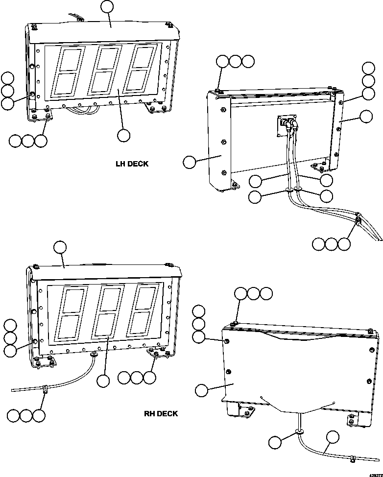 Komatsu parts book diagram for AFE57-GK 830E-1AC S/N A30840 - A30841  HIBBING TACONITE: PLM SCOREBOARD INSTALLATION