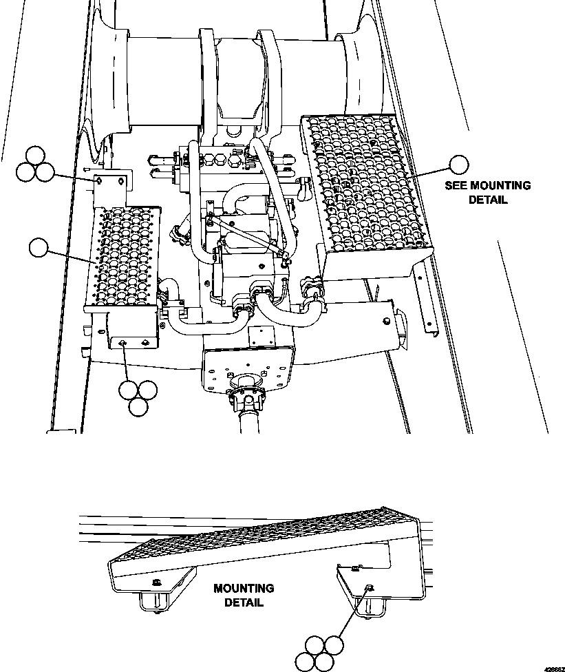 Komatsu parts book diagram for AFE57-GK 830E-1AC S/N A30840 - A30841  HIBBING TACONITE: PUMP MODULE PLATFORMS