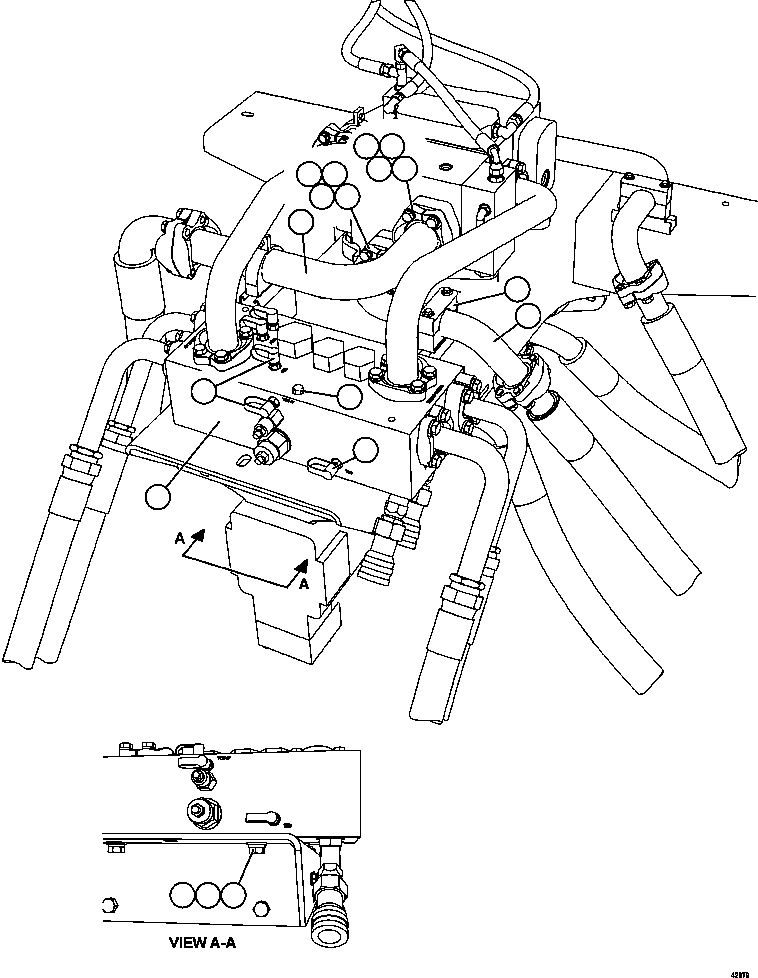 Komatsu parts book diagram for AFE57-GK 830E-1AC S/N A30840 - A30841  HIBBING TACONITE: HOIST PIPING   4/4