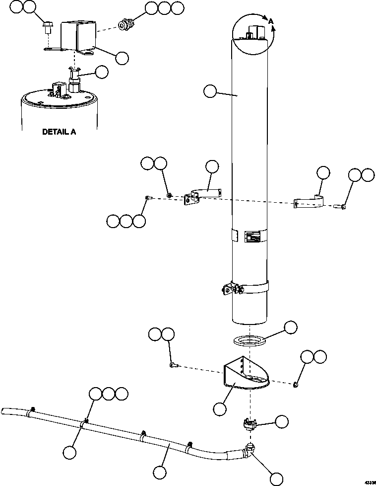 Komatsu parts book diagram for AFE57-GK 830E-1AC S/N A30840 - A30841  HIBBING TACONITE: STEERING ACCUMULATOR INSTALLATION