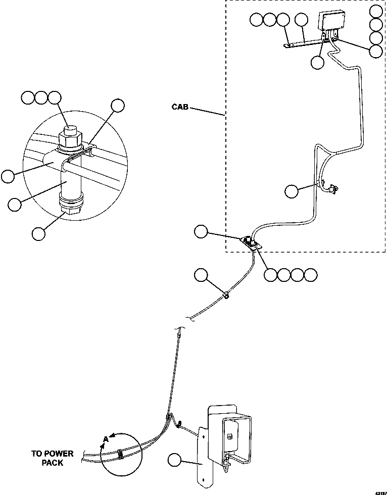Komatsu parts book diagram for AFE57-GK 830E-1AC S/N A30840 - A30841  HIBBING TACONITE: RETRACTABLE LADDER   3/4