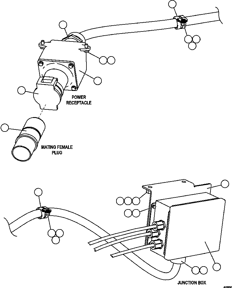Komatsu parts book diagram for AFE57-GK 830E-1AC S/N A30840 - A30841  HIBBING TACONITE: HOT START SYSTEM - POWER