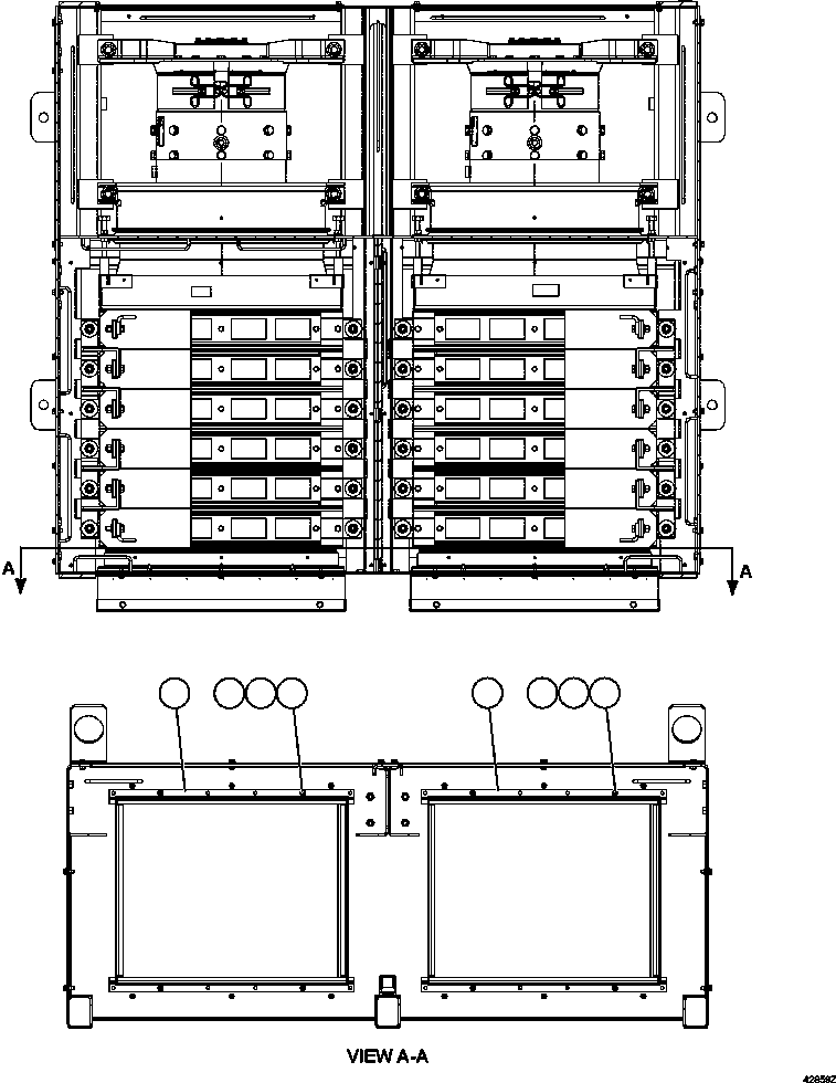Komatsu parts book diagram for AFE57-GK 830E-1AC S/N A30840 - A30841  HIBBING TACONITE: RETARDING GRID  2/6   PC3170