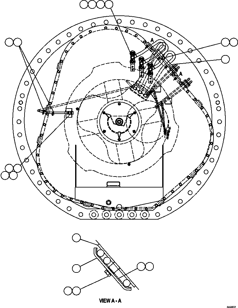 Komatsu parts book diagram for AFE57-GK 830E-1AC S/N A30840 - A30841  HIBBING TACONITE: WHEEL MOTOR  4/8   PC3159