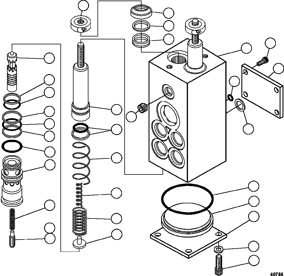 Komatsu parts book diagram for AFE57-GU 830E-1AC S/N A40884 - A40887 & A40895 - A40899  MANTOS BLANCOS: BRAKE VALVE SUB-ASSEMBLY   2/2       BF1851