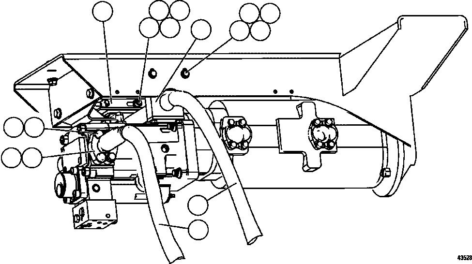 Komatsu parts book diagram for AFE57-GU 830E-1AC S/N A40884 - A40887 & A40895 - A40899  MANTOS BLANCOS: STEERING PUMP PIPING   2/2