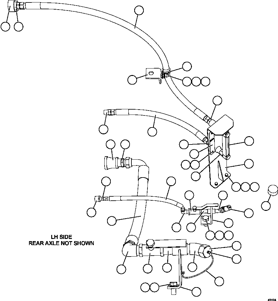 Komatsu parts book diagram for AFE57-GU 830E-1AC S/N A40884 - A40887 & A40895 - A40899  MANTOS BLANCOS: REAR AXLE SERVICE CENTER - LH