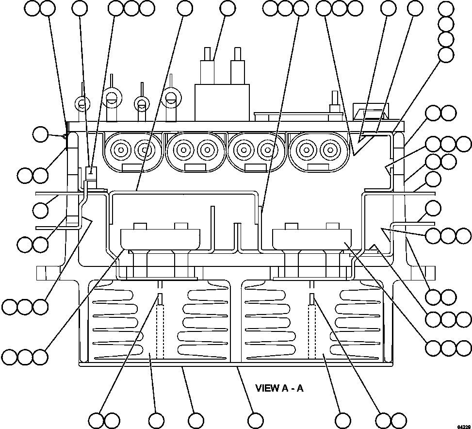 Komatsu parts book diagram for AFE57-GU 830E-1AC S/N A40884 - A40887 & A40895 - A40899  MANTOS BLANCOS: PANEL - A.F.S.E.  2/2       58B-43-00220