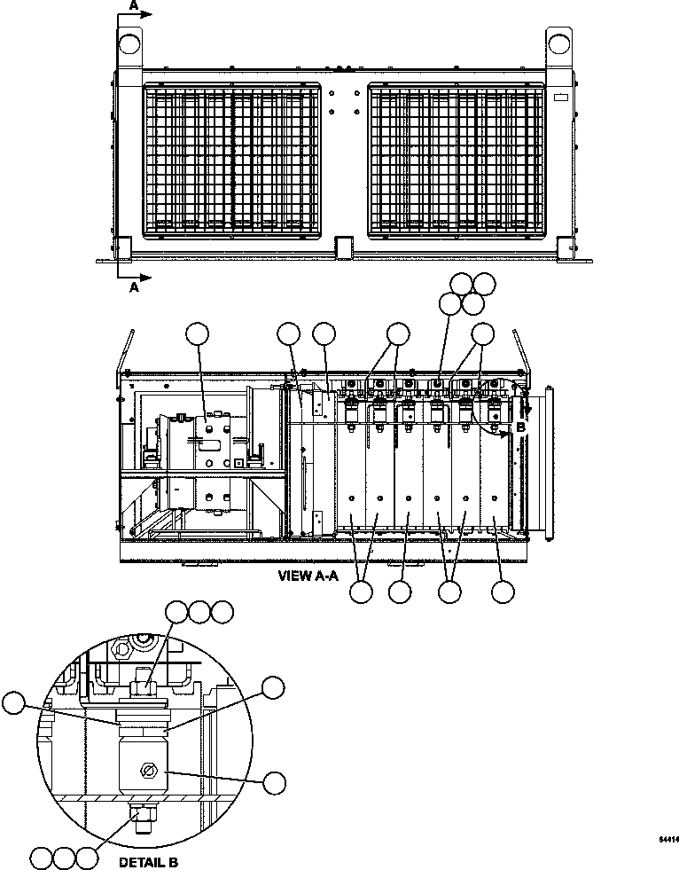Komatsu parts book diagram for AFE57-GU 830E-1AC S/N A40884 - A40887 & A40895 - A40899  MANTOS BLANCOS: RETARDING GRID  5/6   58E-06-00001