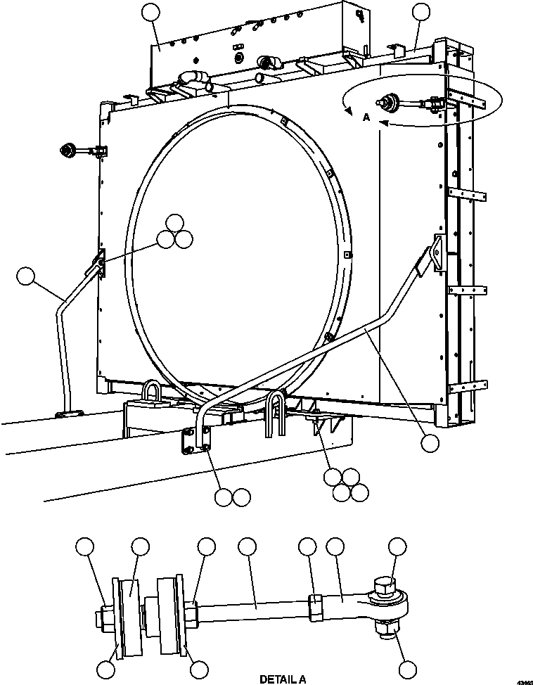 Komatsu parts book diagram for AFE57-GV 830E-1AC S/N A40890 & A40900  TECK CMO: RADIATOR INSTALLATION (S/N A40851 & A40869)