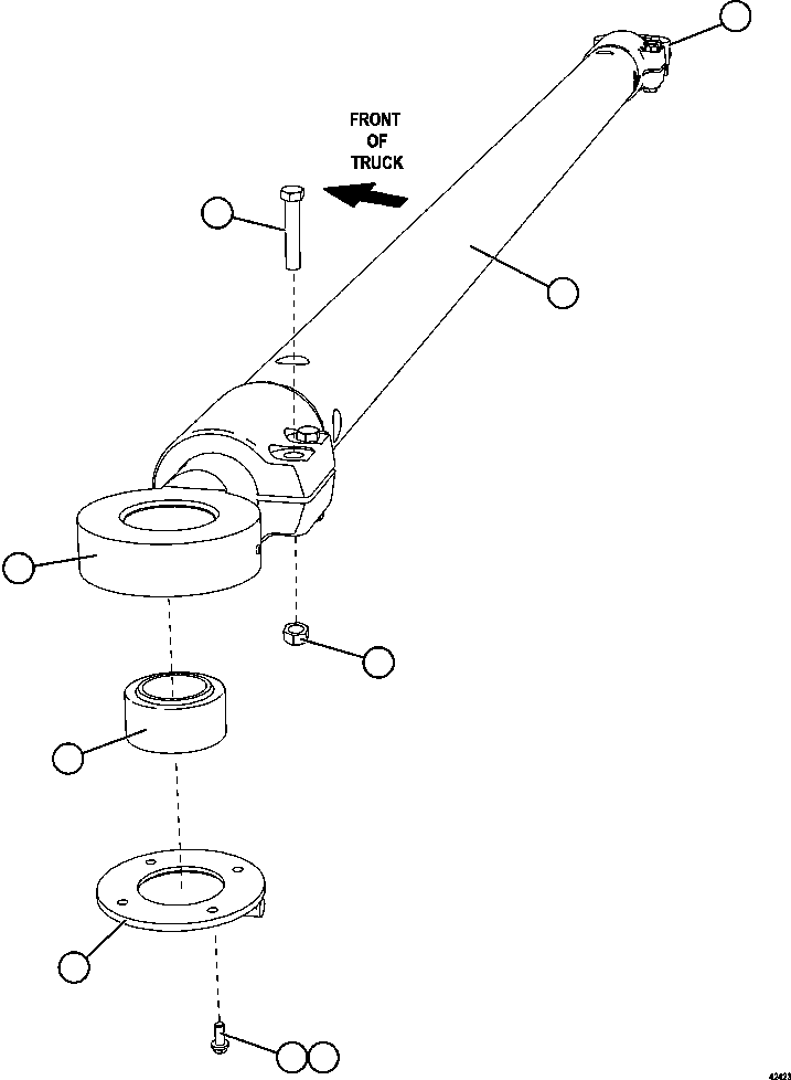 Komatsu parts book diagram for AFE57-GV 830E-1AC S/N A40890 & A40900  TECK CMO: TIE ROD