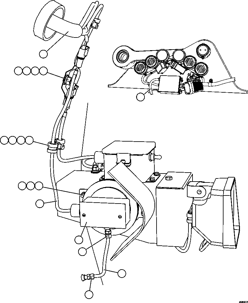 Komatsu parts book diagram for AFE57-GV 830E-1AC S/N A40890 & A40900  TECK CMO: BLOWER PRESSURE SWITCH
