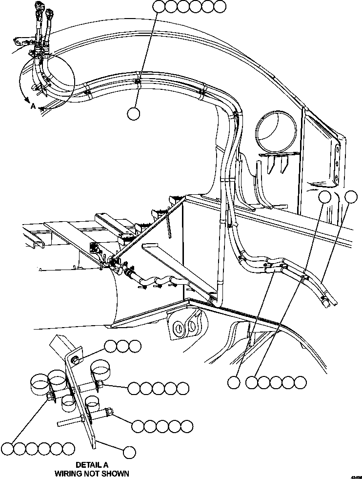 Komatsu parts book diagram for AFE57-GV 830E-1AC S/N A40890 & A40900  TECK CMO: RH FRAME RAIL WIRING  2/2