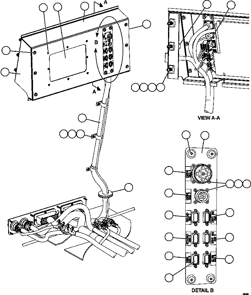 Komatsu parts book diagram for AFE57-GV 830E-1AC S/N A40890 & A40900  TECK CMO: DID PANEL INSTALLATION
