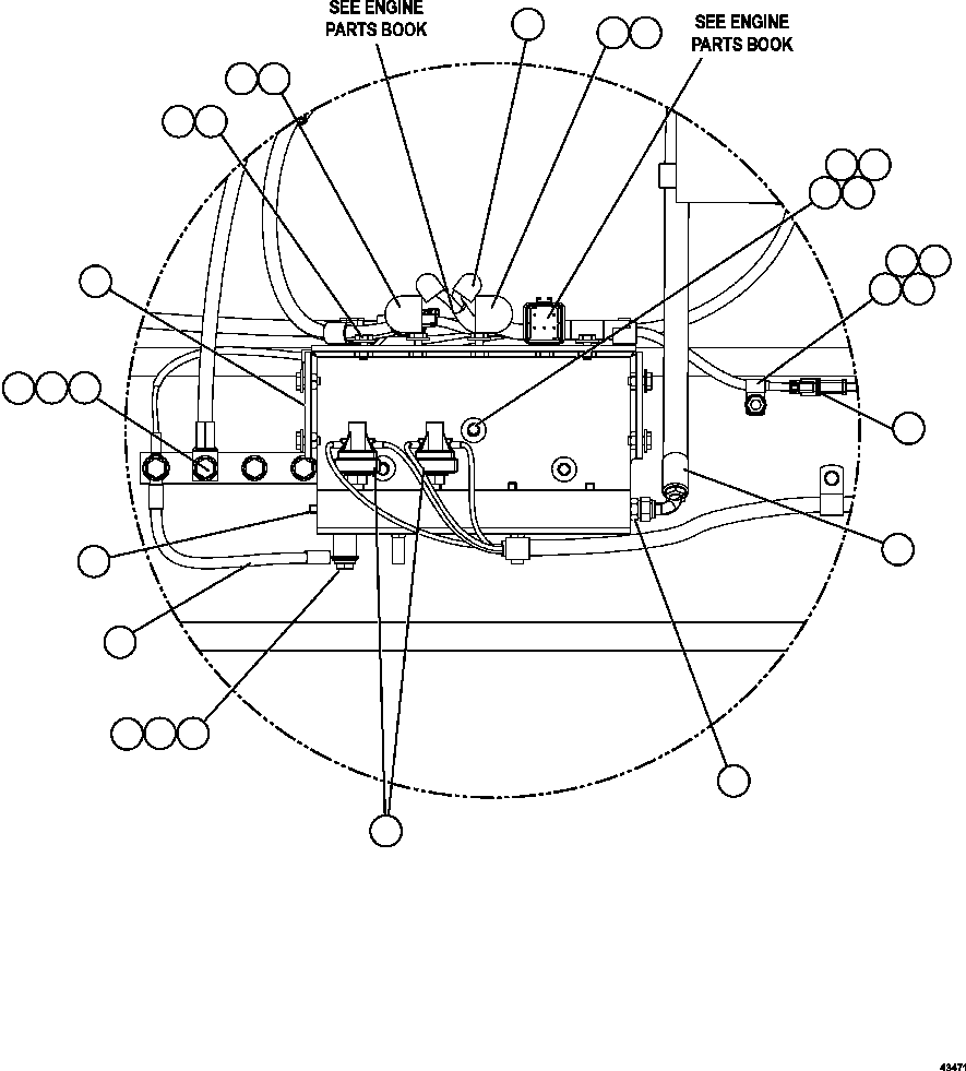 Komatsu parts book diagram for AFE57-GV 830E-1AC S/N A40890 & A40900  TECK CMO: STARTING SYSTEM WIRING    3/4