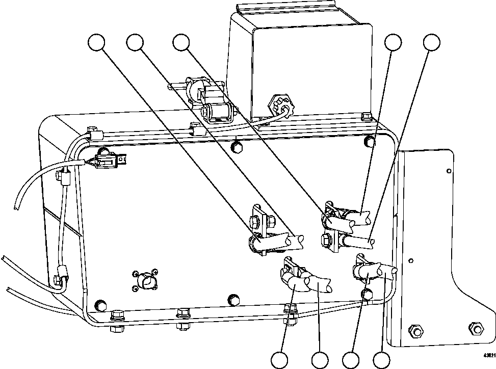 Komatsu parts book diagram for AFE57-GV 830E-1AC S/N A40890 & A40900  TECK CMO: BATTERY BOX WIRING   2/2