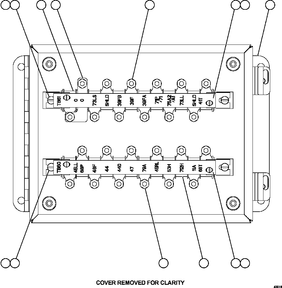 Komatsu parts book diagram for AFE57-GV 830E-1AC S/N A40890 & A40900  TECK CMO: JUNCTION BOX ASSEMBLY - REAR      58E-06-10260