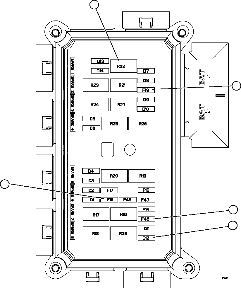 Komatsu parts book diagram for AFE57-GV 830E-1AC S/N A40890 & A40900  TECK CMO: VEHICLE ELECTRICAL CENTER VEC-90   58E-06-02050