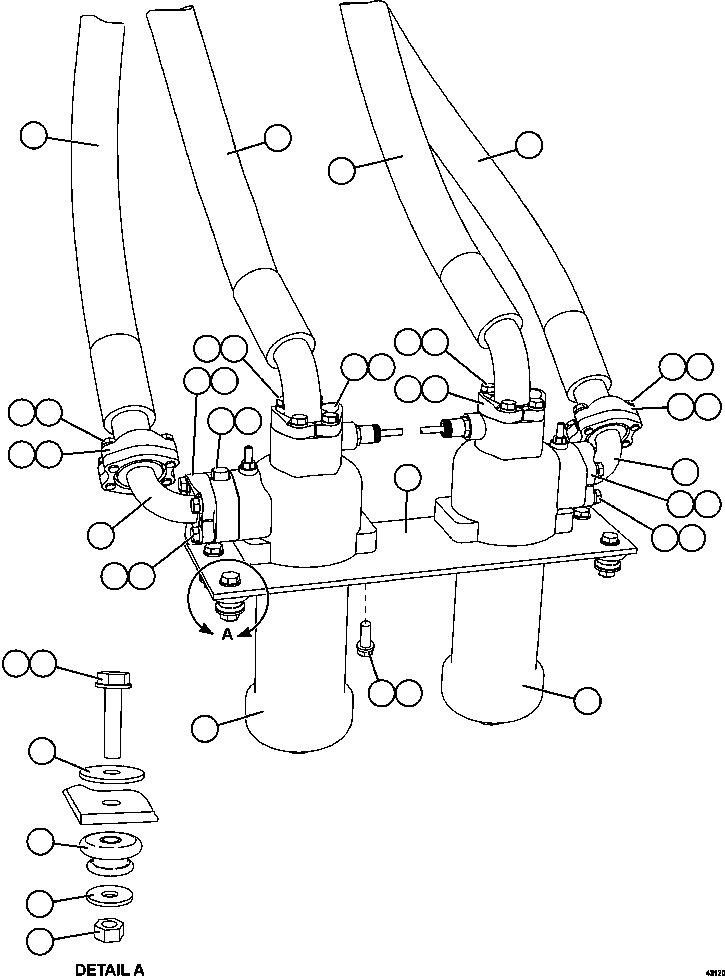 Komatsu parts book diagram for AFE57-GV 830E-1AC S/N A40890 & A40900  TECK CMO: HOIST FILTER INSTALLATION