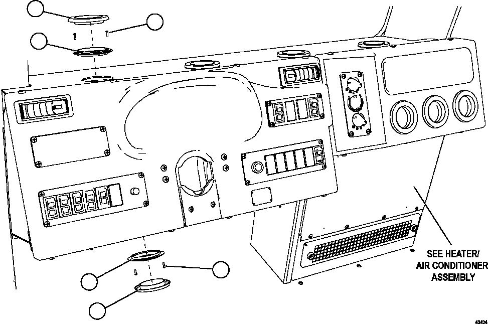 Komatsu parts book diagram for AFE57-HM 830E-1AC S/N A40953  UNITED TACONITE: HVAC VENTS