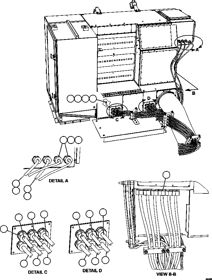 Komatsu parts book diagram for AFE57-HM 830E-1AC S/N A40953  UNITED TACONITE: CONTROL CABINET WIRING