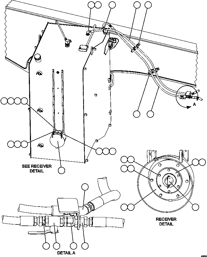 Komatsu parts book diagram for AFE57-HM 830E-1AC S/N A40953  UNITED TACONITE: FUEL SYSTEM PIPING   1/3