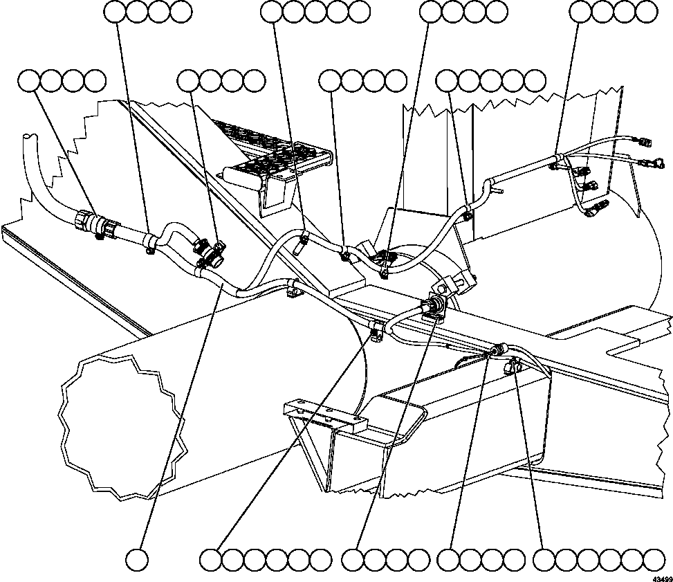 Komatsu parts book diagram for AFE57-HM 830E-1AC S/N A40953  UNITED TACONITE: LH FRAME RAIL WIRING  1/2