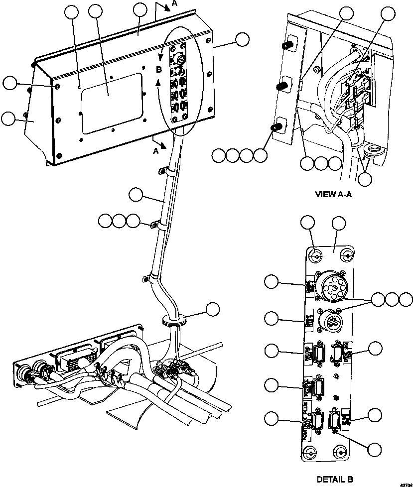 Komatsu parts book diagram for AFE57-HM 830E-1AC S/N A40953  UNITED TACONITE: DID PANEL INSTALLATION