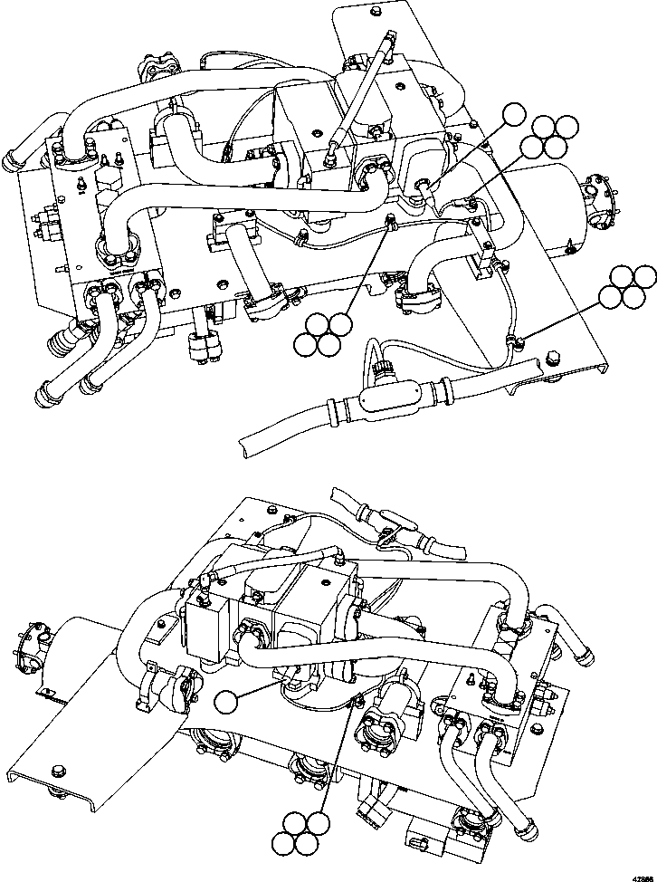 Komatsu parts book diagram for AFE57-HM 830E-1AC S/N A40953  UNITED TACONITE: PUMP MODULE WIRING