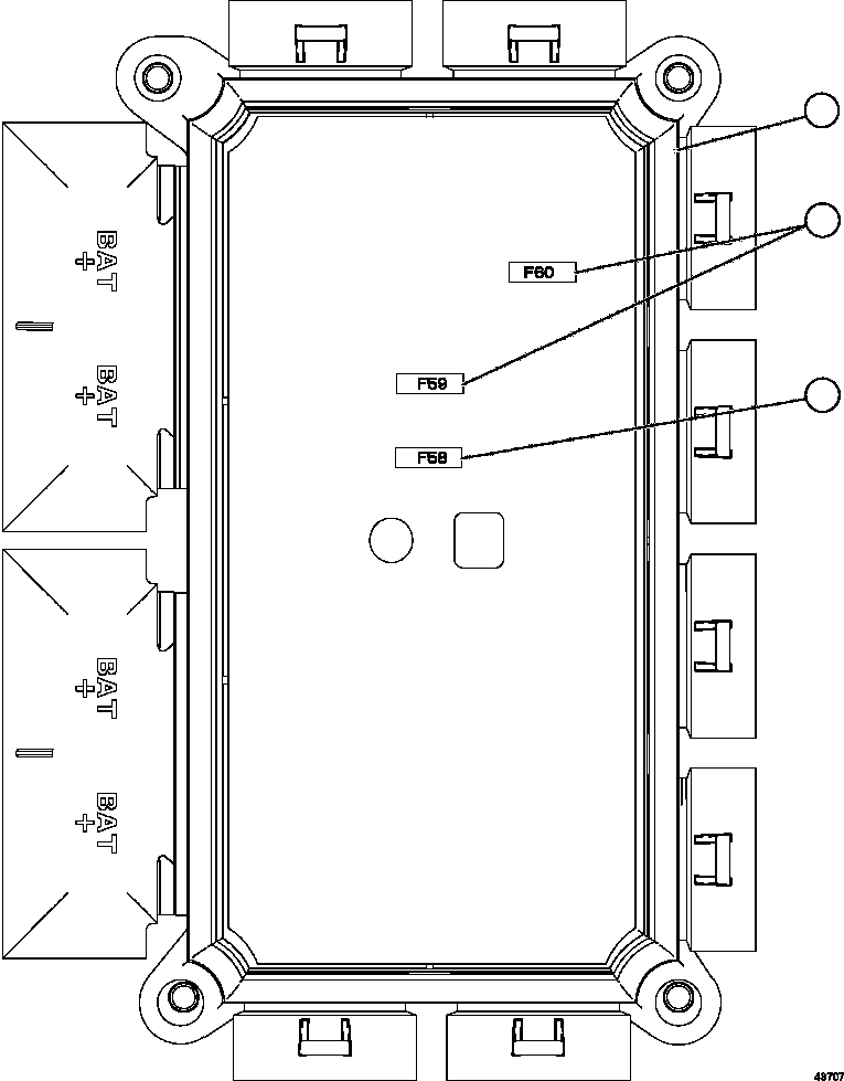 Komatsu parts book diagram for AFE57-HM 830E-1AC S/N A40953  UNITED TACONITE: VEHICLE ELECTRICAL CENTER VEC-91   58E-06-20060