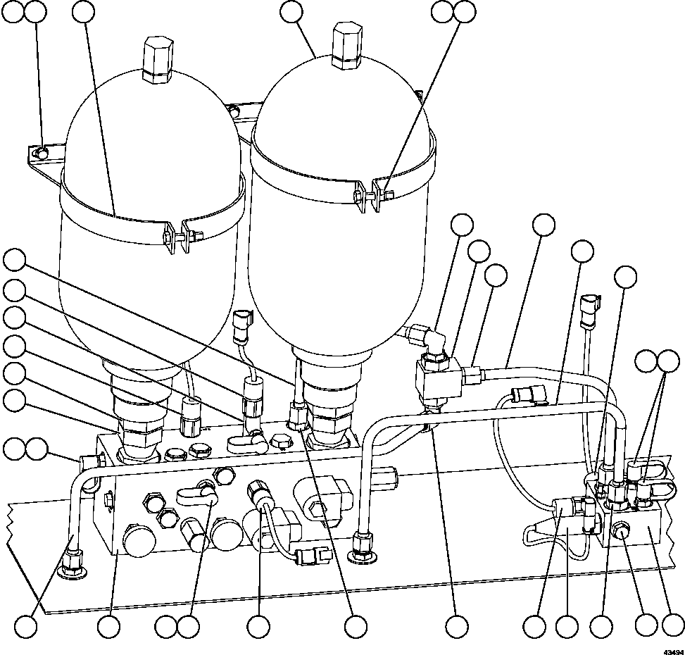 Komatsu parts book diagram for AFE57-HM 830E-1AC S/N A40953  UNITED TACONITE: HYDRAULIC CABINET  3/4
