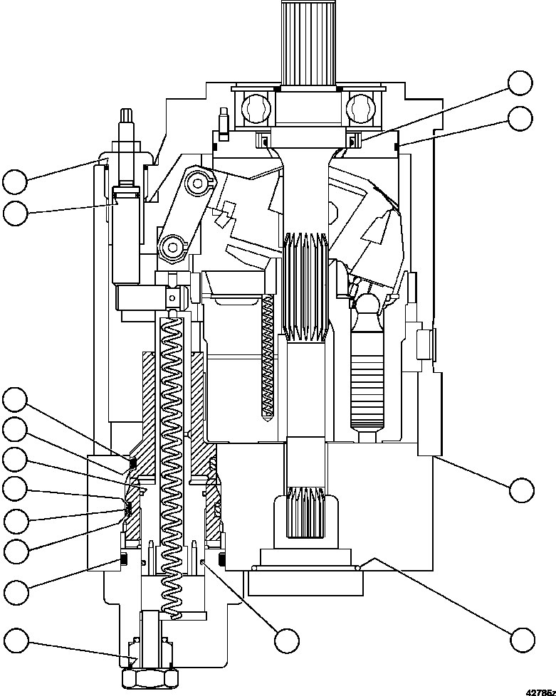 Komatsu parts book diagram for AFE57-HM 830E-1AC S/N A40953  UNITED TACONITE: STEERING PUMP SEAL INSTALLATION       58B-60-00080