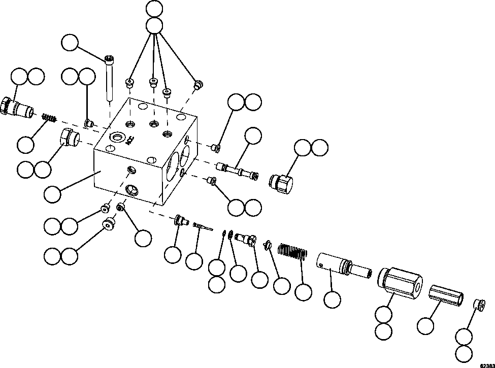Komatsu parts book diagram for AFE57-HM 830E-1AC S/N A40953  UNITED TACONITE: CONTROL ASSEMBLY     58B-98-00370