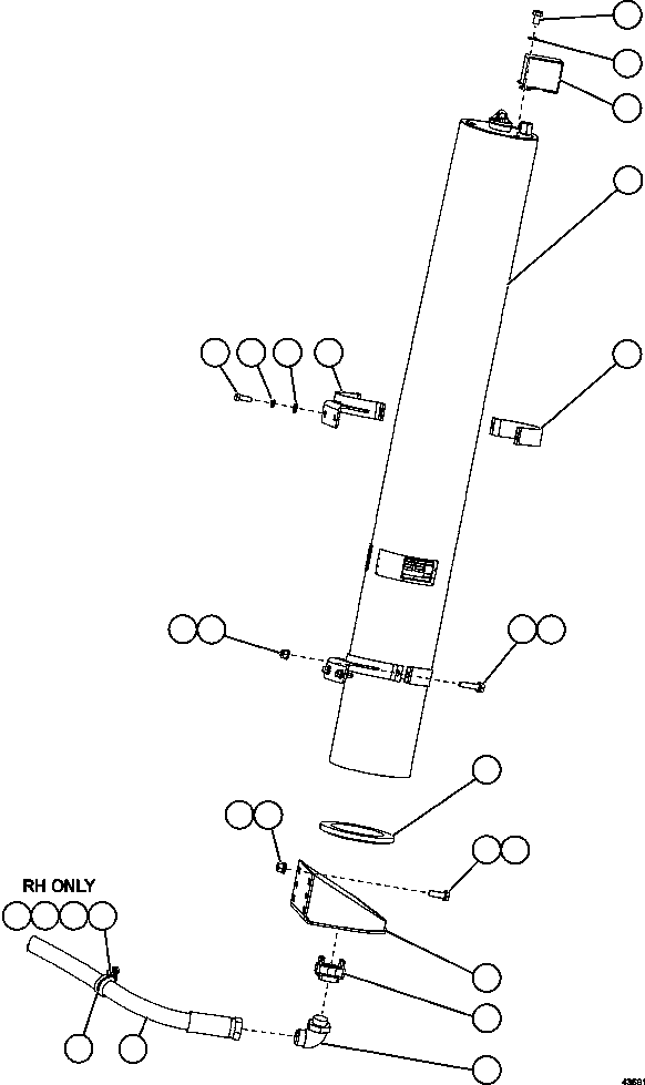 Komatsu parts book diagram for AFE57-HM 830E-1AC S/N A40953  UNITED TACONITE: STEERING ACCUMULATOR INSTALLATION