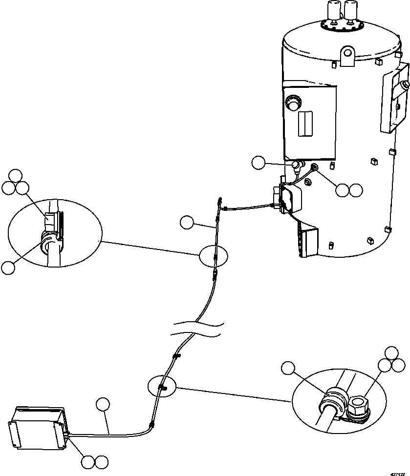Komatsu parts book diagram for AFE57-HM 830E-1AC S/N A40953  UNITED TACONITE: HOT START SYSTEM - HYDRAULIC OIL