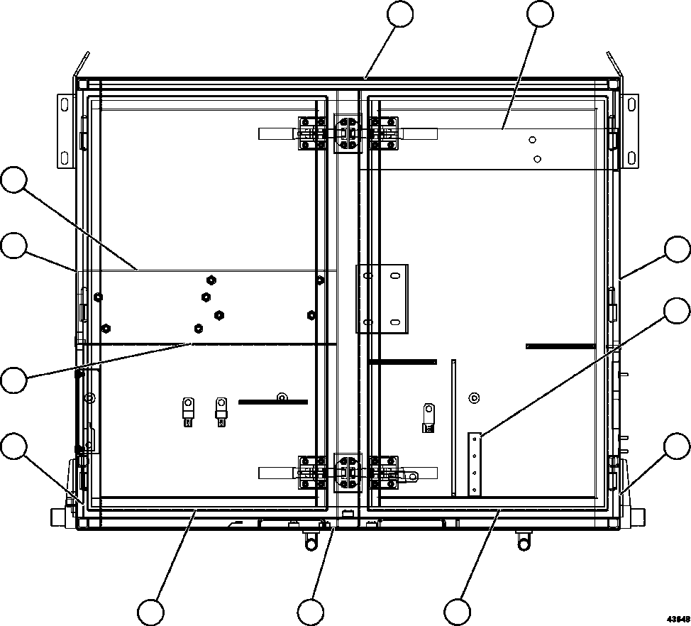 Komatsu parts book diagram for AFE57-HM 830E-1AC S/N A40953  UNITED TACONITE: HYDRAULIC CABINET BRAKE ENCLOSURE