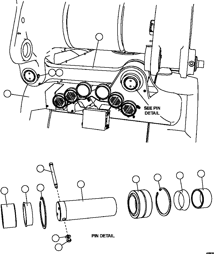 Komatsu parts book diagram for AFE57-HT 830E-1AC S/N A40966, A40987 & A40990 - A40992  SEVERSTAL: SWAY BAR INSTALLATION