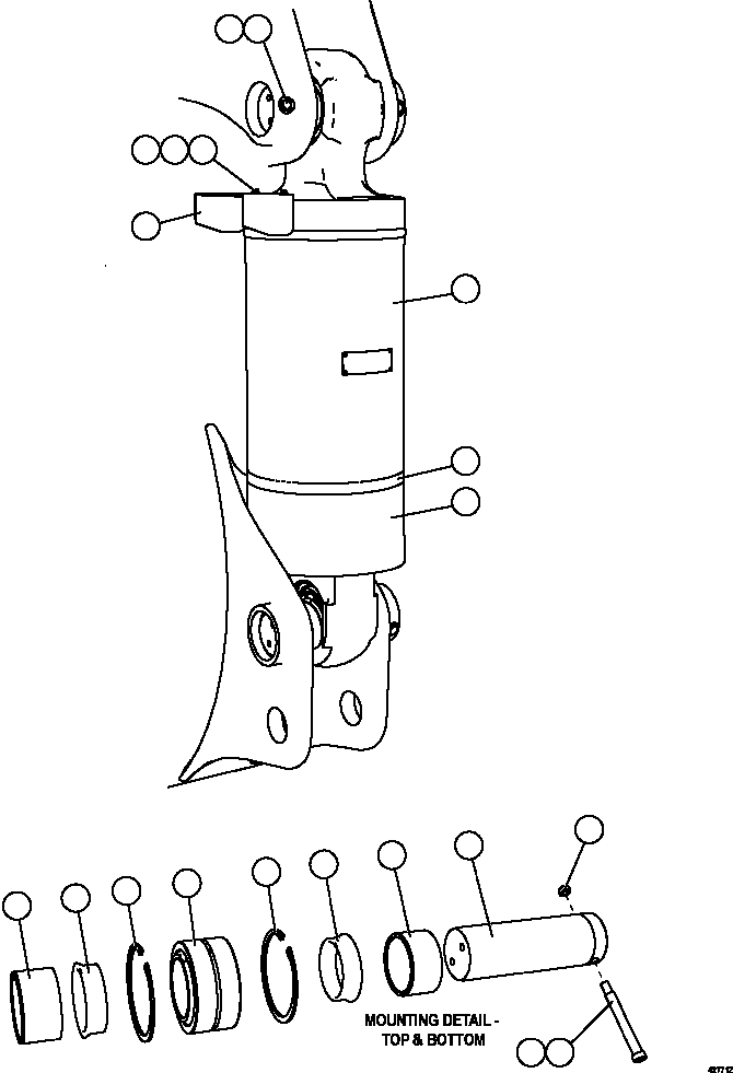 Komatsu parts book diagram for AFE57-HT 830E-1AC S/N A40966, A40987 & A40990 - A40992  SEVERSTAL: REAR SUSPENSION INSTALLATION