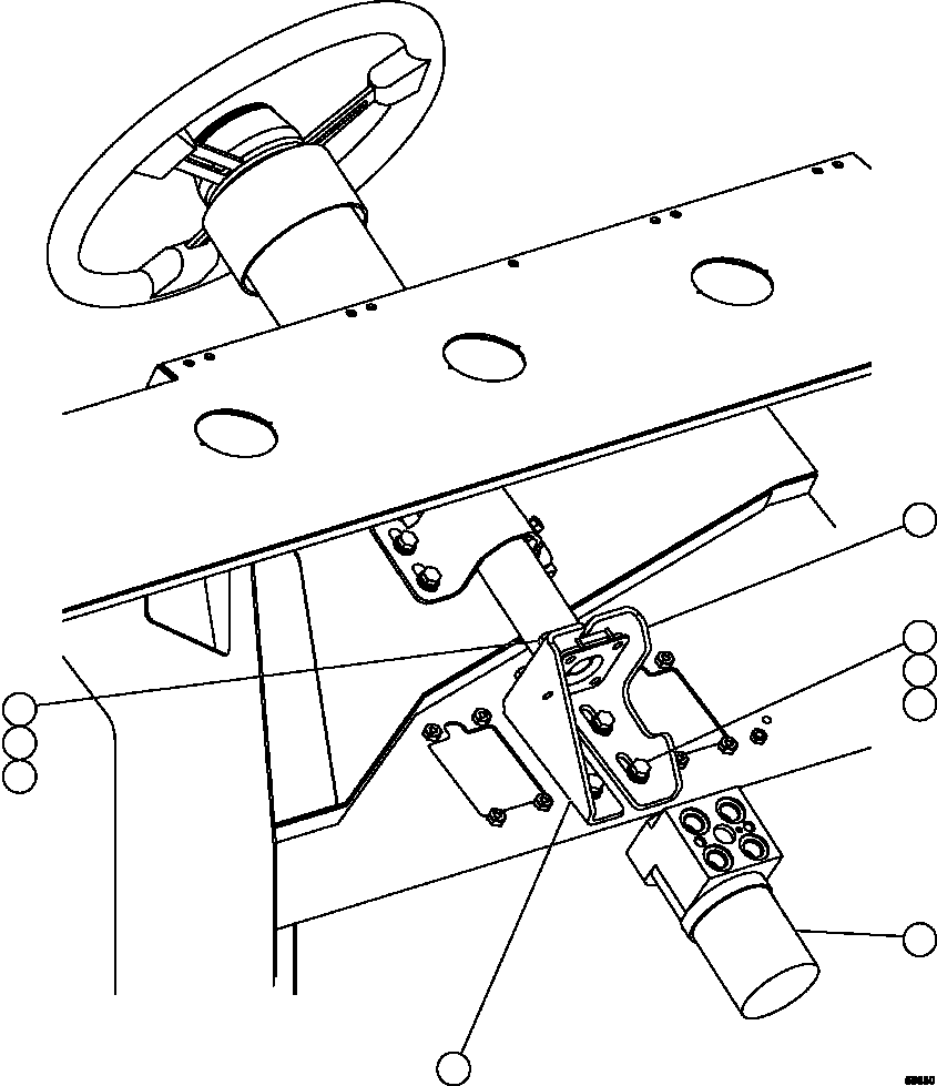 Komatsu parts book diagram for AFE57-HT 830E-1AC S/N A40966, A40987 & A40990 - A40992  SEVERSTAL: STEERING CONTROL UNIT INSTALLATION