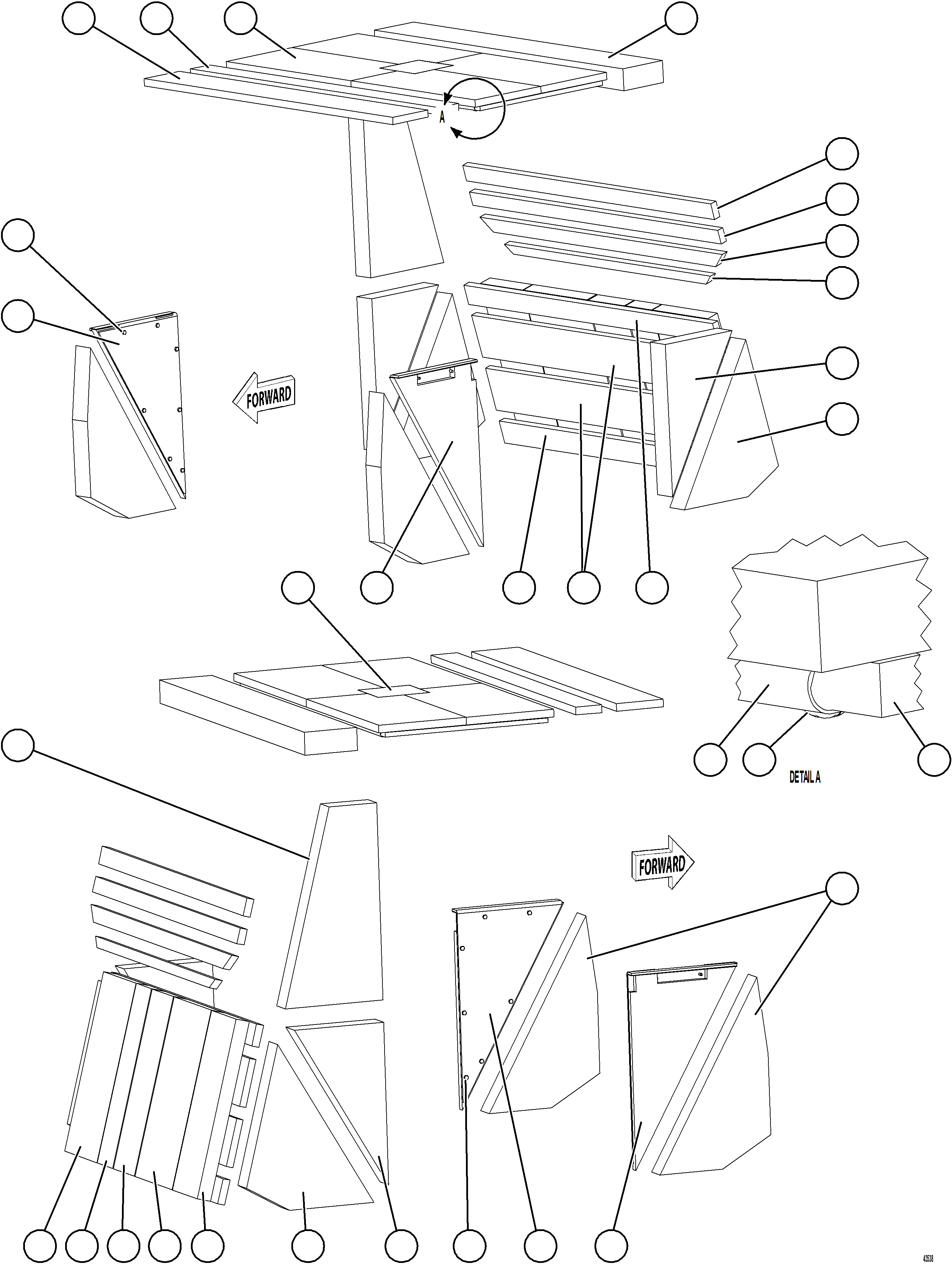 Komatsu parts book diagram for AFE57-HT 830E-1AC S/N A40966, A40987 & A40990 - A40992  SEVERSTAL: CAB INSULATION  (S/N A40966)