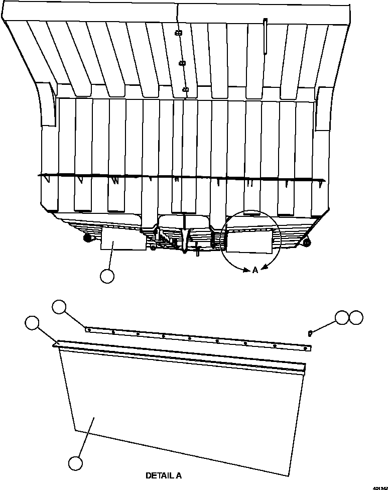 Komatsu parts book diagram for AFE57-HT 830E-1AC S/N A40966, A40987 & A40990 - A40992  SEVERSTAL: BODY MUD FLAP INSTALLATION   2/2