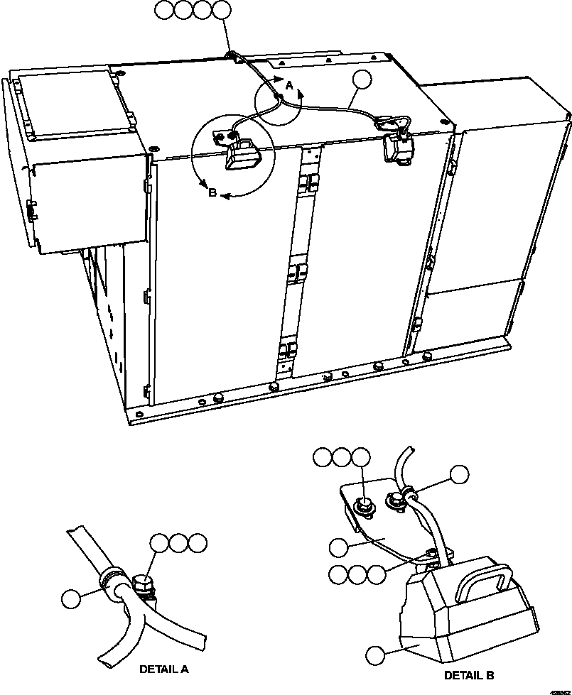 Komatsu parts book diagram for AFE57-HT 830E-1AC S/N A40966, A40987 & A40990 - A40992  SEVERSTAL: CONTROL CABINET EXTERIOR LIGHTS