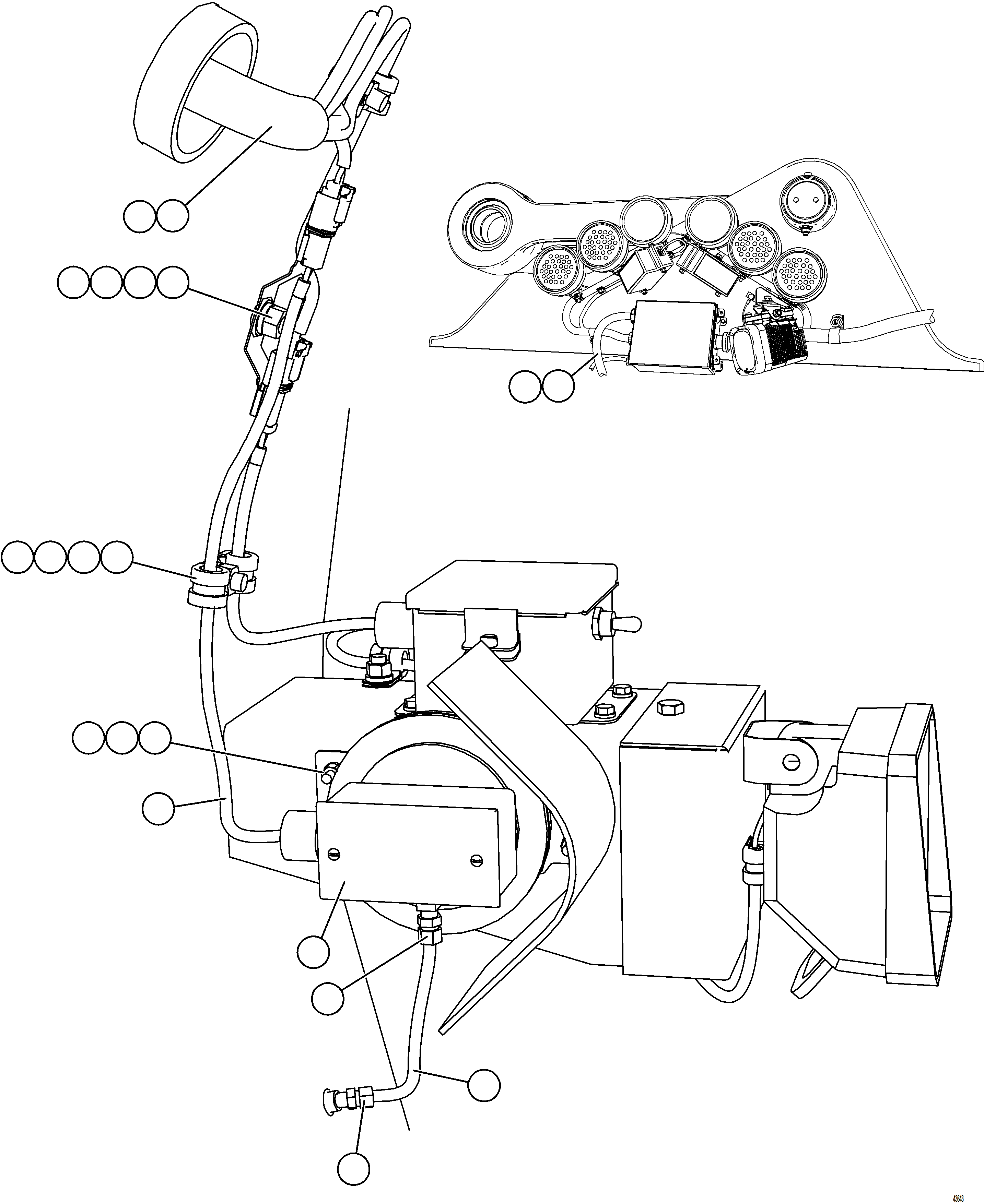 Komatsu parts book diagram for AFE57-HT 830E-1AC S/N A40966, A40987 & A40990 - A40992  SEVERSTAL: BLOWER PRESSURE SWITCH