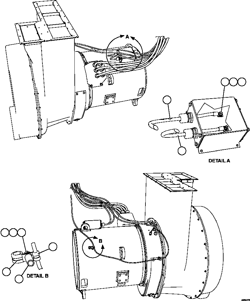 Komatsu parts book diagram for AFE57-HT 830E-1AC S/N A40966, A40987 & A40990 - A40992  SEVERSTAL: ALTERNATOR WIRING   3/3