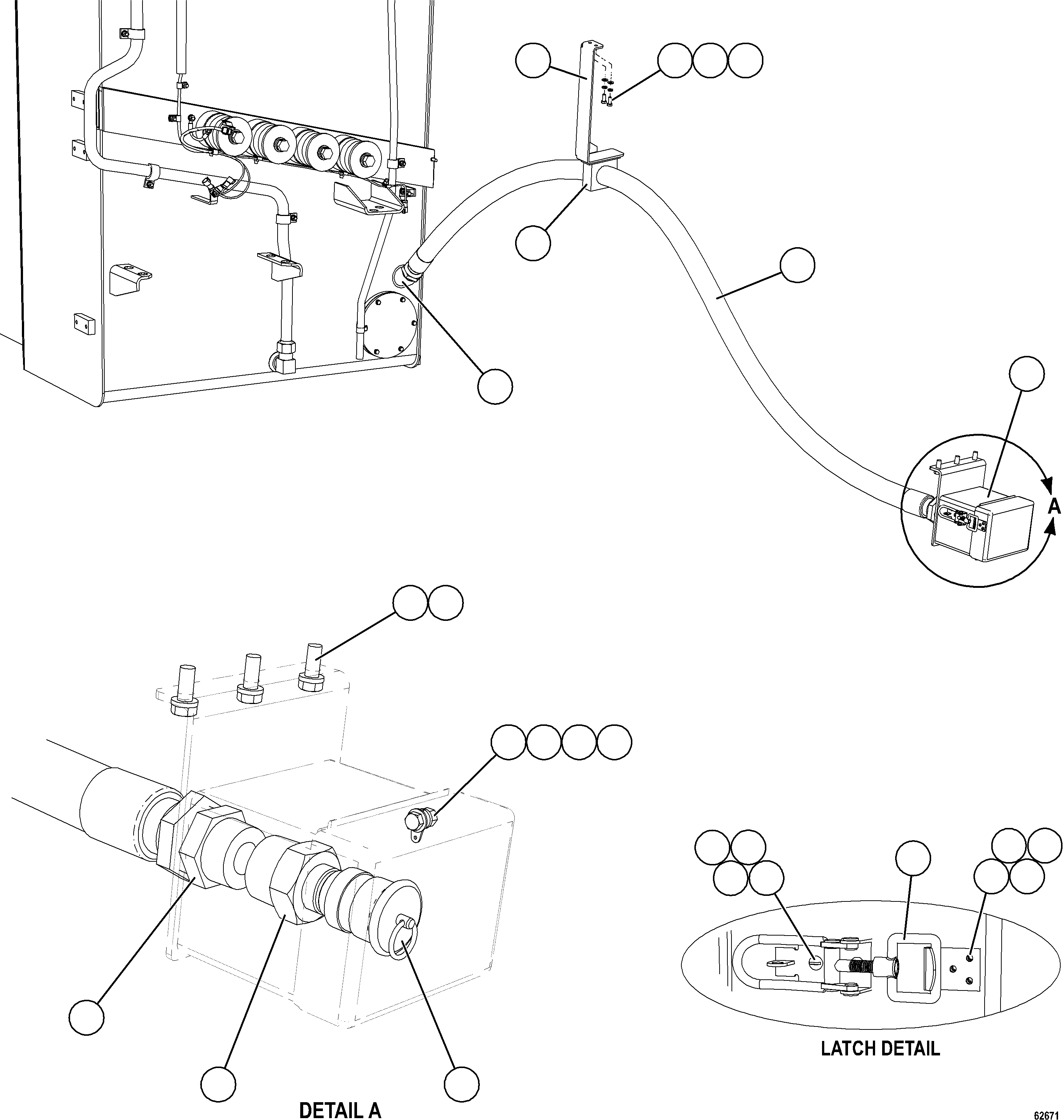 Komatsu parts book diagram for AFE57-HT 830E-1AC S/N A40966, A40987 & A40990 - A40992  SEVERSTAL: LH QUICK FUEL FILL