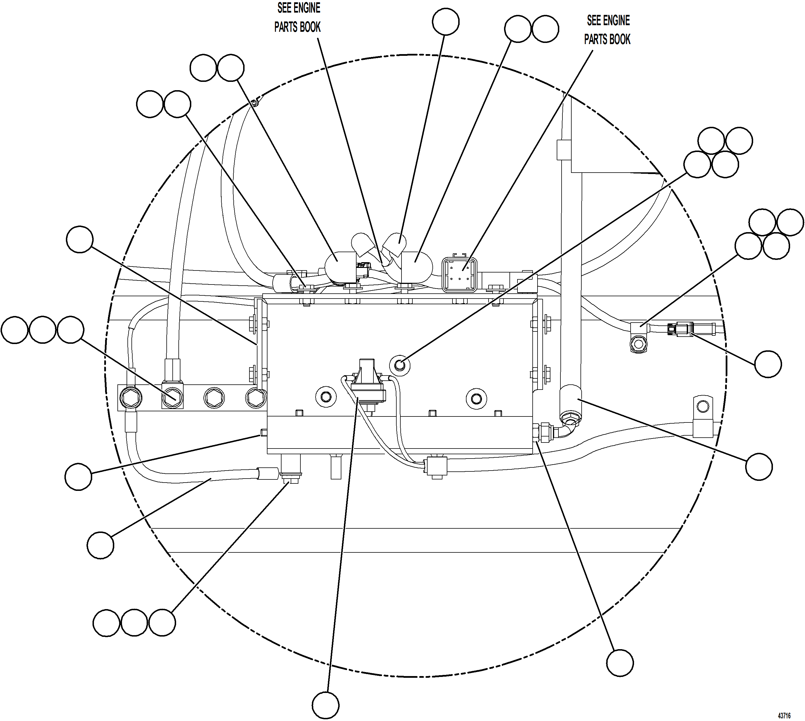 Komatsu parts book diagram for AFE57-HT 830E-1AC S/N A40966, A40987 & A40990 - A40992  SEVERSTAL: STARTING SYSTEM WIRING    3/4