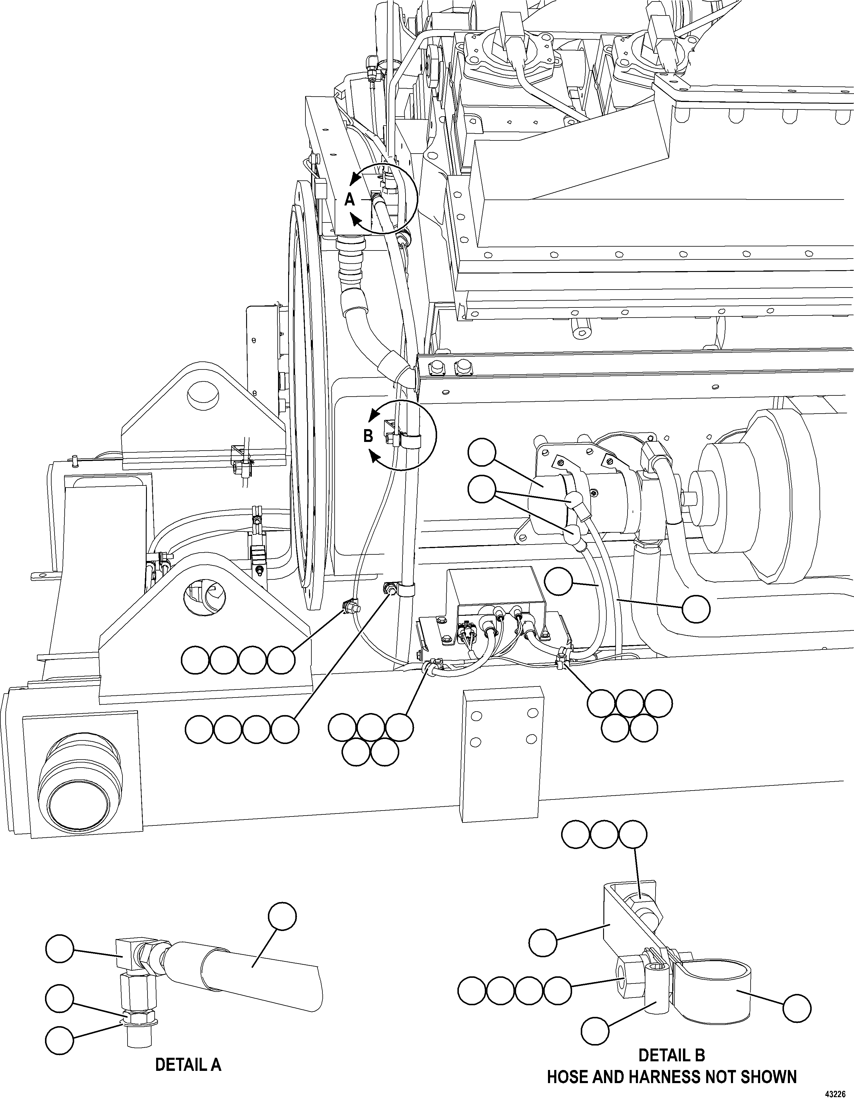 Komatsu parts book diagram for AFE57-HT 830E-1AC S/N A40966, A40987 & A40990 - A40992  SEVERSTAL: STARTING SYSTEM WIRING    4/4