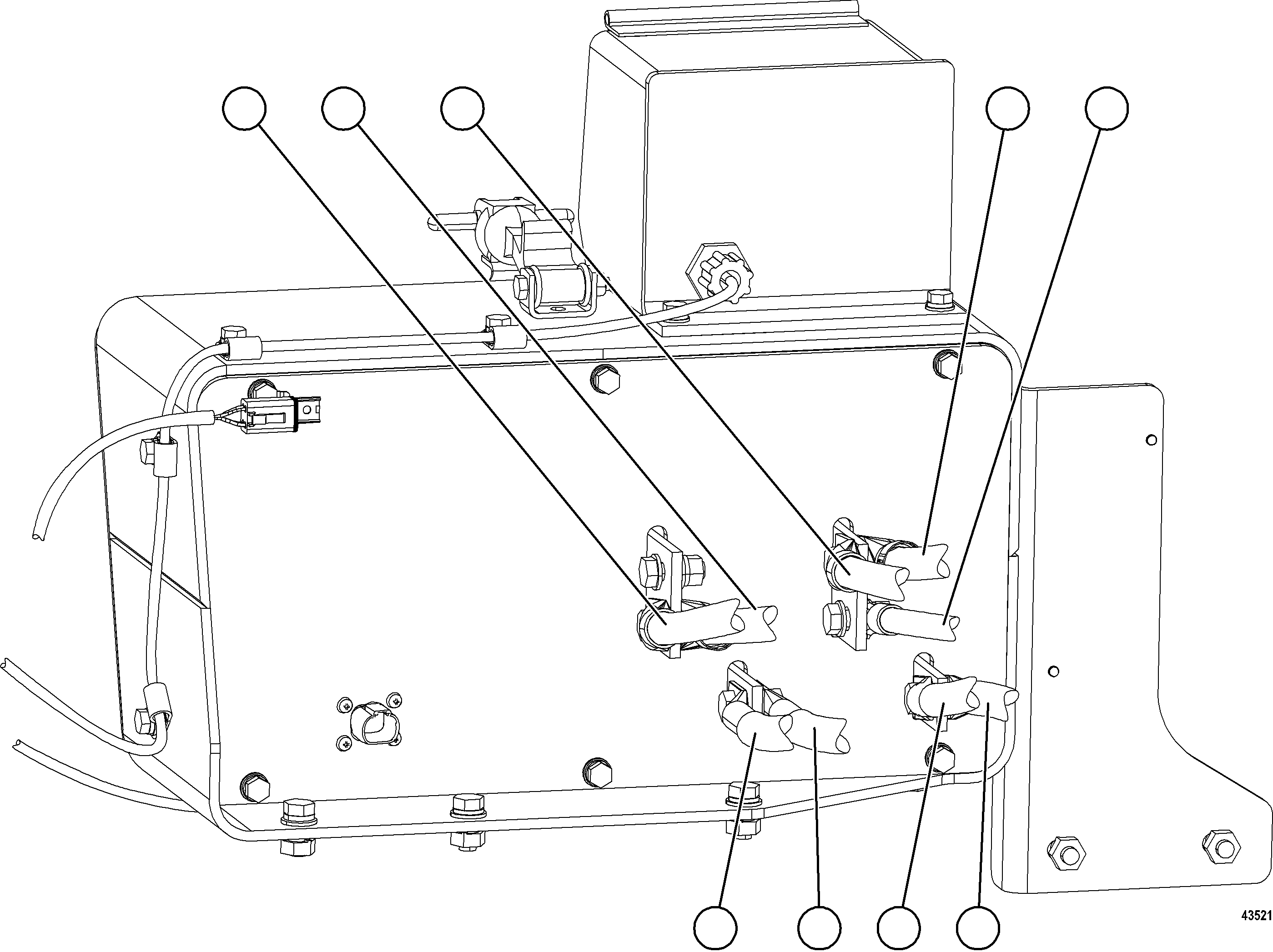 Komatsu parts book diagram for AFE57-HT 830E-1AC S/N A40966, A40987 & A40990 - A40992  SEVERSTAL: BATTERY BOX WIRING   2/2