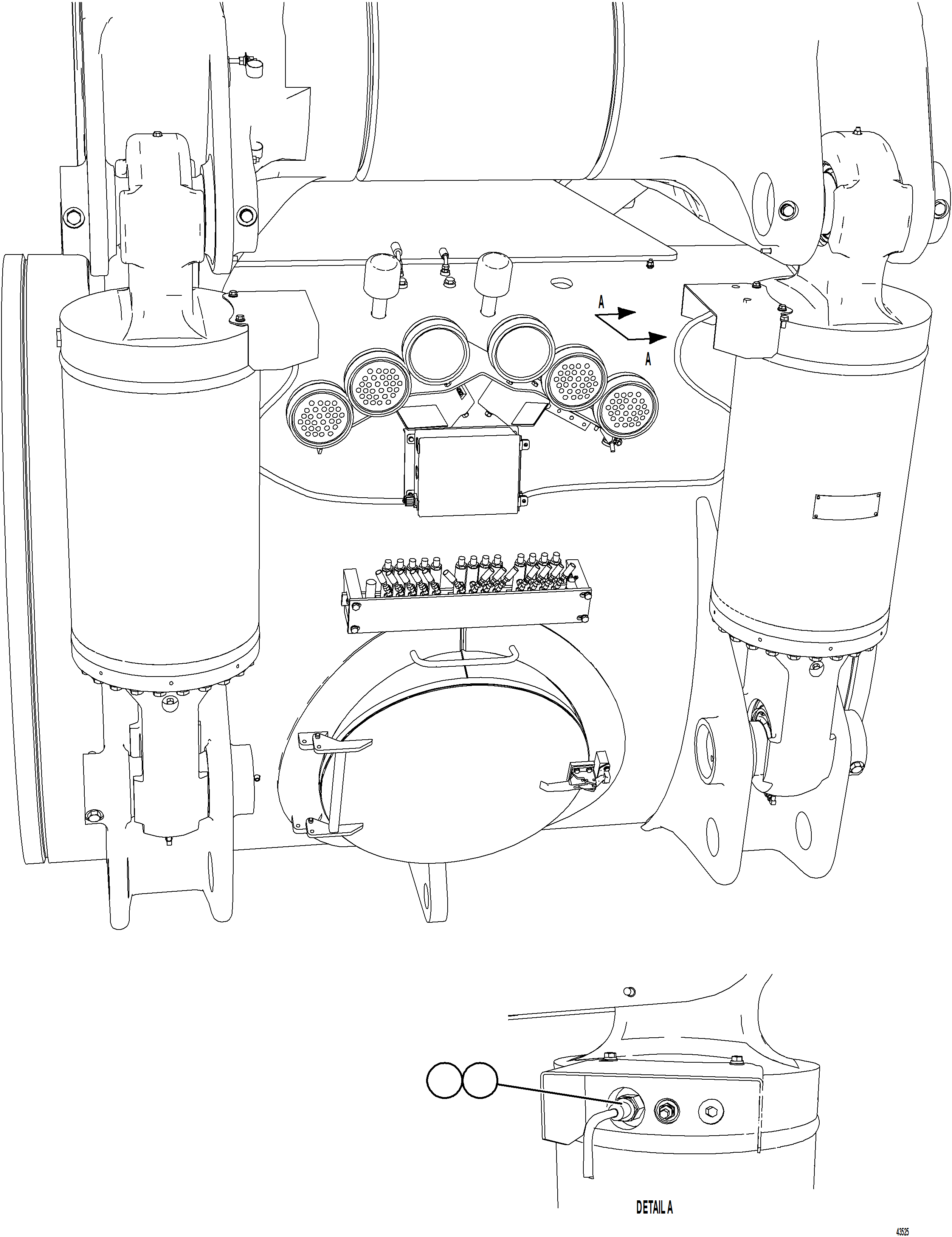 Komatsu parts book diagram for AFE57-HT 830E-1AC S/N A40966, A40987 & A40990 - A40992  SEVERSTAL: PAYLOAD METER 4 - REAR SUSPENSIONS